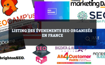 Listing des événements SEO organisés en France